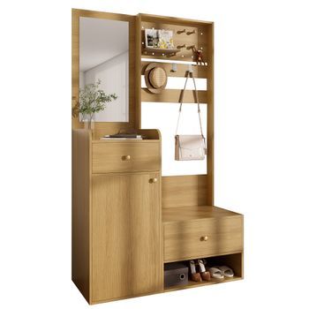 Armario De Entrada - Mueble Para Recibidor - Tablero De Partículas - Madera (105x38x180cm)