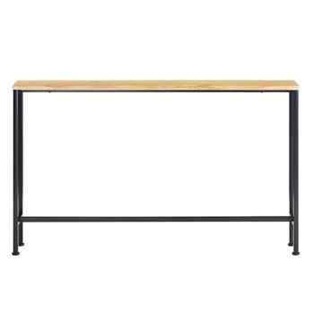 Mesa consola de entrada recibidor grande negro y natural