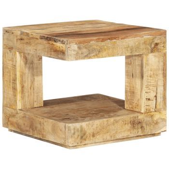 Mesa De Centro De Madera Maciza De Mango 45x45x40 Cm Vidaxl