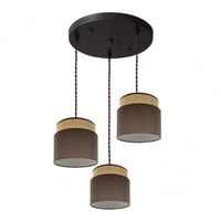 fabrilamp plafon marronnatural modelo kandy 3l regulable