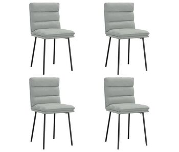Vidaxl sillas de comedor 4 unidades terciopelo gris claro