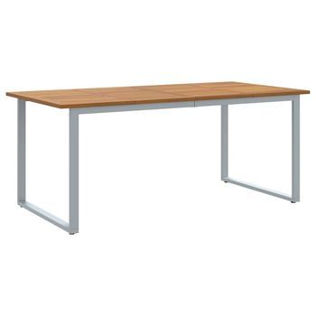 Mesa De Jardín | Mesa De Exterior Gris 180 X 90 X 75 Cm Madera De Acacia Sólida