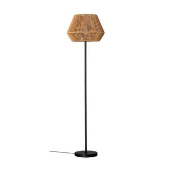 Lámpara De Pie Interior Efecto Ratán, 150cm, Natural