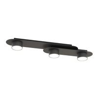lampara de techo romax negro 3 luces