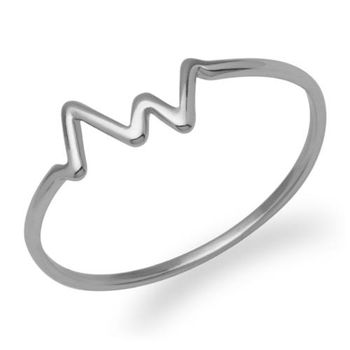 Anillo diseño zigzag plata 925