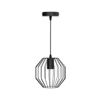 Aigostar Lámpara colgante , lámpara de hierro, lámpara de techo octogonal, estilo industrial, lámpara colgante retro negro para interior, sin bombilla