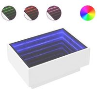 mesa de centro con led madera de ingenieria blanca 70x50x30 cm vidaxl