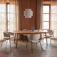 mesa de comedor extensible de roble de 200 a 300 cm