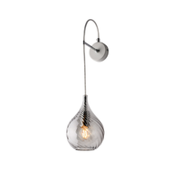 lampara de pared pluvia de hierro con cristal pyrex gris 1 luz 14 p21 bl264-ap1-gr