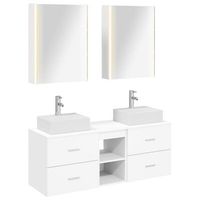 juego de muebles de bano 5 uds blanco vidaxl