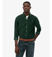 superdry para hombre m4011044a camisa classic needle cord verde xxl casual algodon clasico manga larga