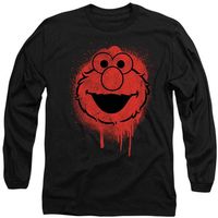 sesame street camiseta manga larga spray face para mujer