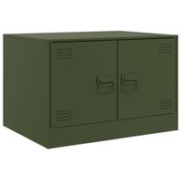 mesa de centromesa auxiliarmesa de cafe acero verde oliva 67x50x44 cm