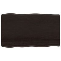 tablero mesa  tablero escritorio madera tratada borde vivo marron 100x60x2-6 cm