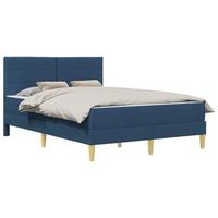 estructura de cama azul 120 x 200 cm poliester vidaxl