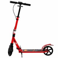 sportnow patinete plegable de aluminio manillar ajustable doble frenado manopedal ruedas pu 18 cm 86x38x1035cm rojo