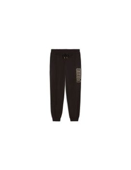Pantalón Puma Maximal Metallic Sweatpants Mujer Negro