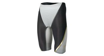 Michael phelps traje de bano jammer matrix tech para hombre negro   blanco