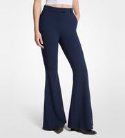 michael kors para mujer mf430ph667 jeans acampanados de crepe elastico azul l casual poliester