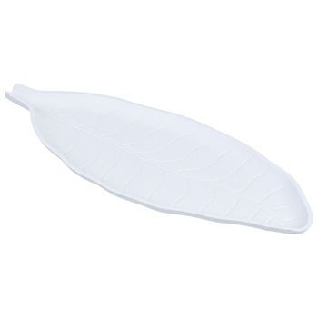 Bandeja de decoración de madera blanca 40x18x3 cm