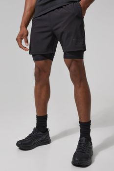 Pantalón Corto Man Active Training Dept 2 En 1, Negro