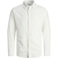 jack  jones camisa manga larga 12248936 jjelinen blend shirt ls sn jnr white para nino