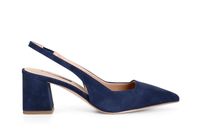escote de ante con encaje navy