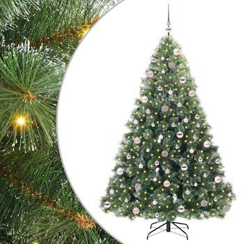 Árbol De Navidad Artificial Con 300 Led Verde 210 Cm Pe Y Pvc Vidaxl