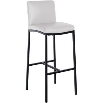Taburete De Bar Freeport Simil Cuero Blanco 47x43x111 Cm Clp