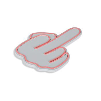 Iluminación Led Decorativa De Plástico Middle Finger Rosa 27x37x2 Cm