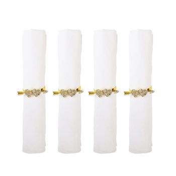 Anillos de servilleta corazón - set de 4