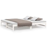 sofa cama extraible madera maciza de pino blanco 2x75x190 cm vidaxl