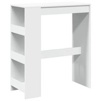 mesa alta con estantes madera ingenieria 90x40x1035 cm