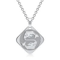 cadena de plata signo zodiacal piscis
