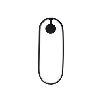 Lámpara De Pared Can-13556 Negro Metal 17x 48x 10 Cm