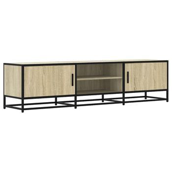 Mueble Tv | Mueble De Salón | Mesa De Tv Metal Y Madera Ingeniería Roble Sonoma 160x35x41 Cm