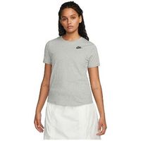 nike camiseta t-shirt sportswear club essentials gris para mujer