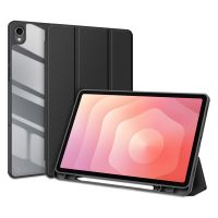 dux ducis funda a prueba de golpes para samsung galaxy tab s11 tableta triple de 11 pulgadas funda protectora transparente de cuerpo completo apagadoencendido automatico