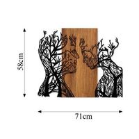 decoracion pared de madera arbol woman and man nogal negro 70x58 cm