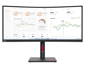 Lenovo Monitor curvo UWQHD ThinkVision T34w-30 de 34