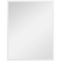 homcom espejo de bano rectangular 70x90 cm espejo de pared decorativo para salon entrada pasillo horizontal o vertical blanco   aosom espana
