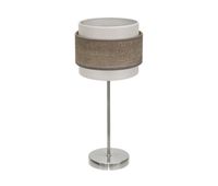 lampara sobremesa metal color niquel serie myriam 18cm