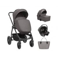 carrito de bebe 3en1 con capazo modena gris oscuro