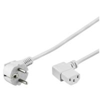 goobay cable de alimentacion para cpu acodado c14c13 5m blanco