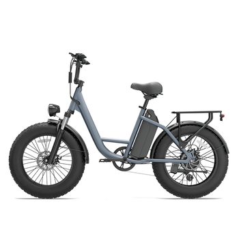 Bicicleta Eléctrica Urlife E20 Pro, Fatbike De 20”, Batería Extraíble De 48 V Y 15,6 Ah, Gris