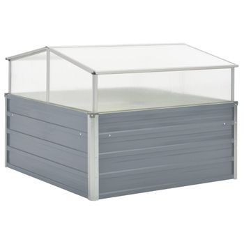 Invernadero 100x100x85 Cm Acero Galvanizado Gris