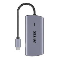 hub unitek 6 puertos 5 gbps modelo d1113cgy01 con carga 100w y hdmi