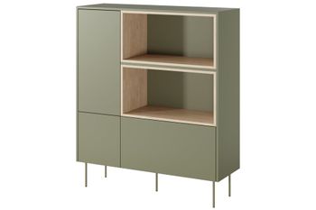 Cómoda 2 puertas 1 cajón con pie metálico 120x140 cm