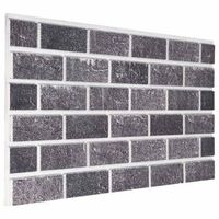 paneles de pared 10 uds 100 x 50 cm negro y gris espuma eps vidaxl