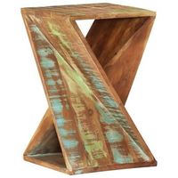 mesa auxiliar madera maciza reciclada 35x35x55 cm vidaxl